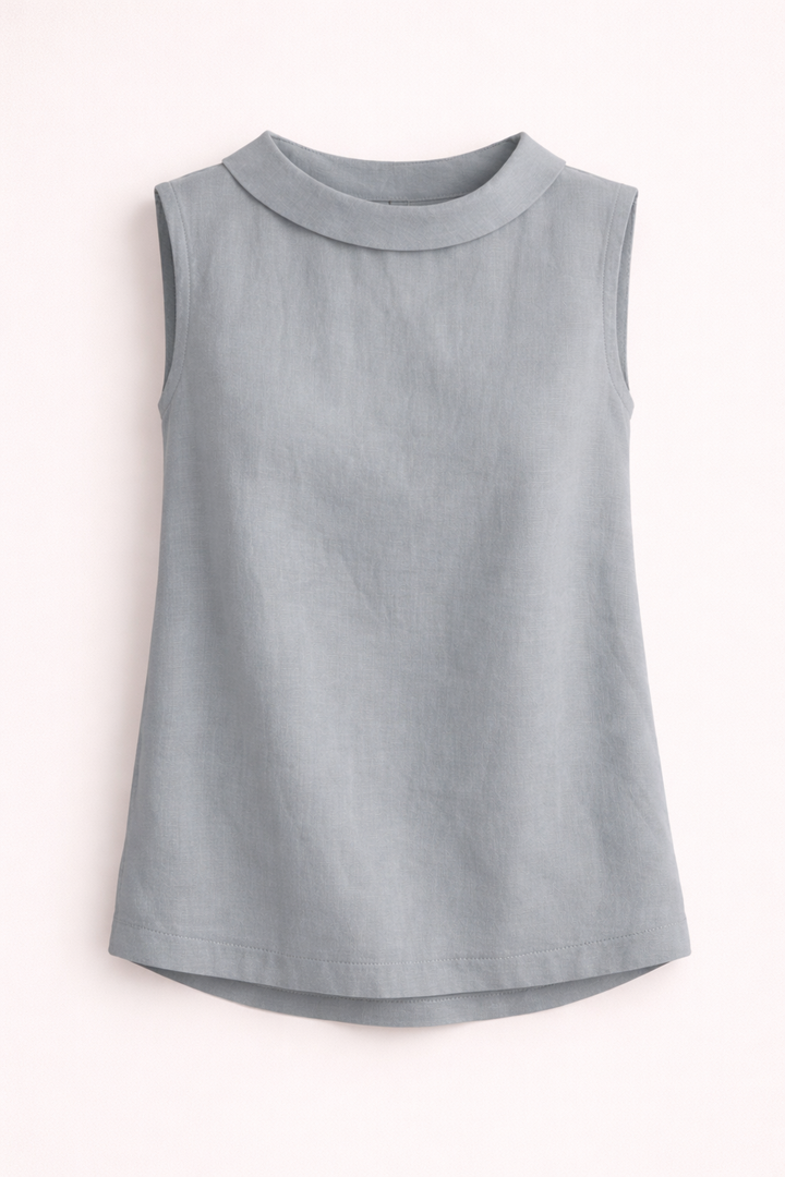 Sleeveless Roll Collar Tank Top for Women